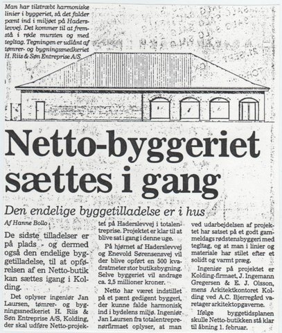 Zeitungsartikel Netto-byggeriet